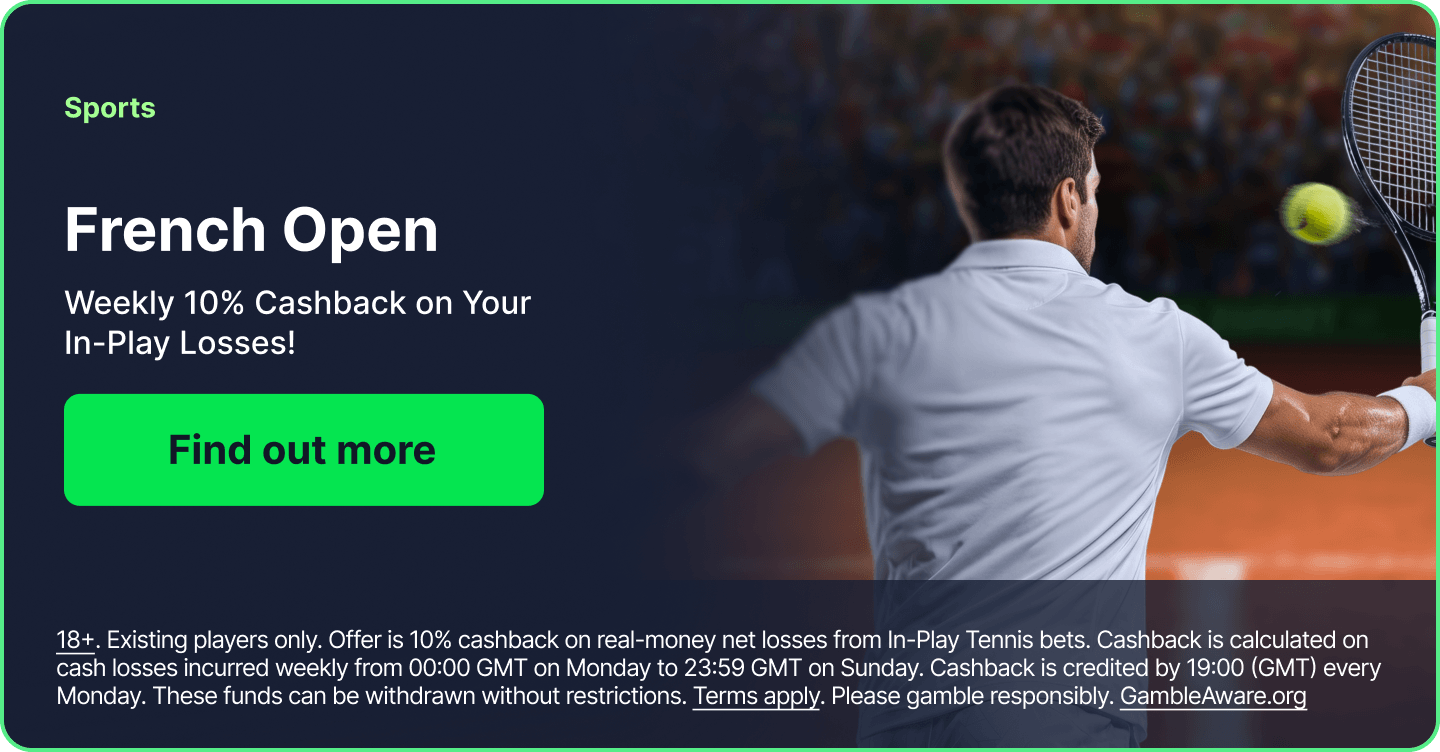 247Bet French Open tennis cashback