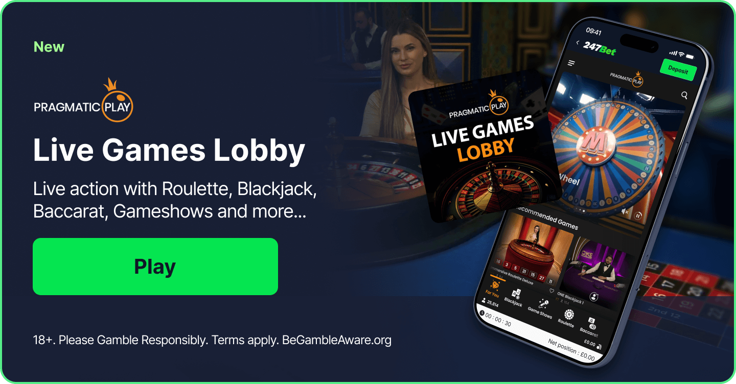 247Bet Pragmatic Play Live Games Lobby